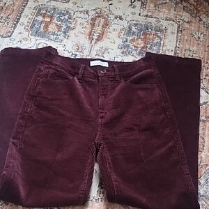 LOFT Burgundy Corduroy Pants
